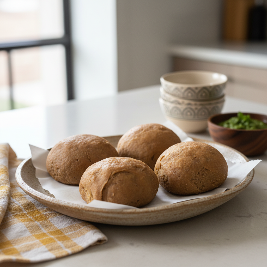 Healthy Khapli Wheat Pao Bread