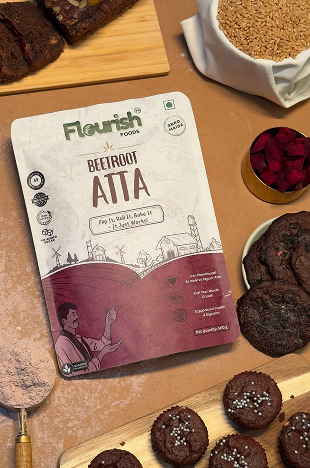 Beetroot Atta