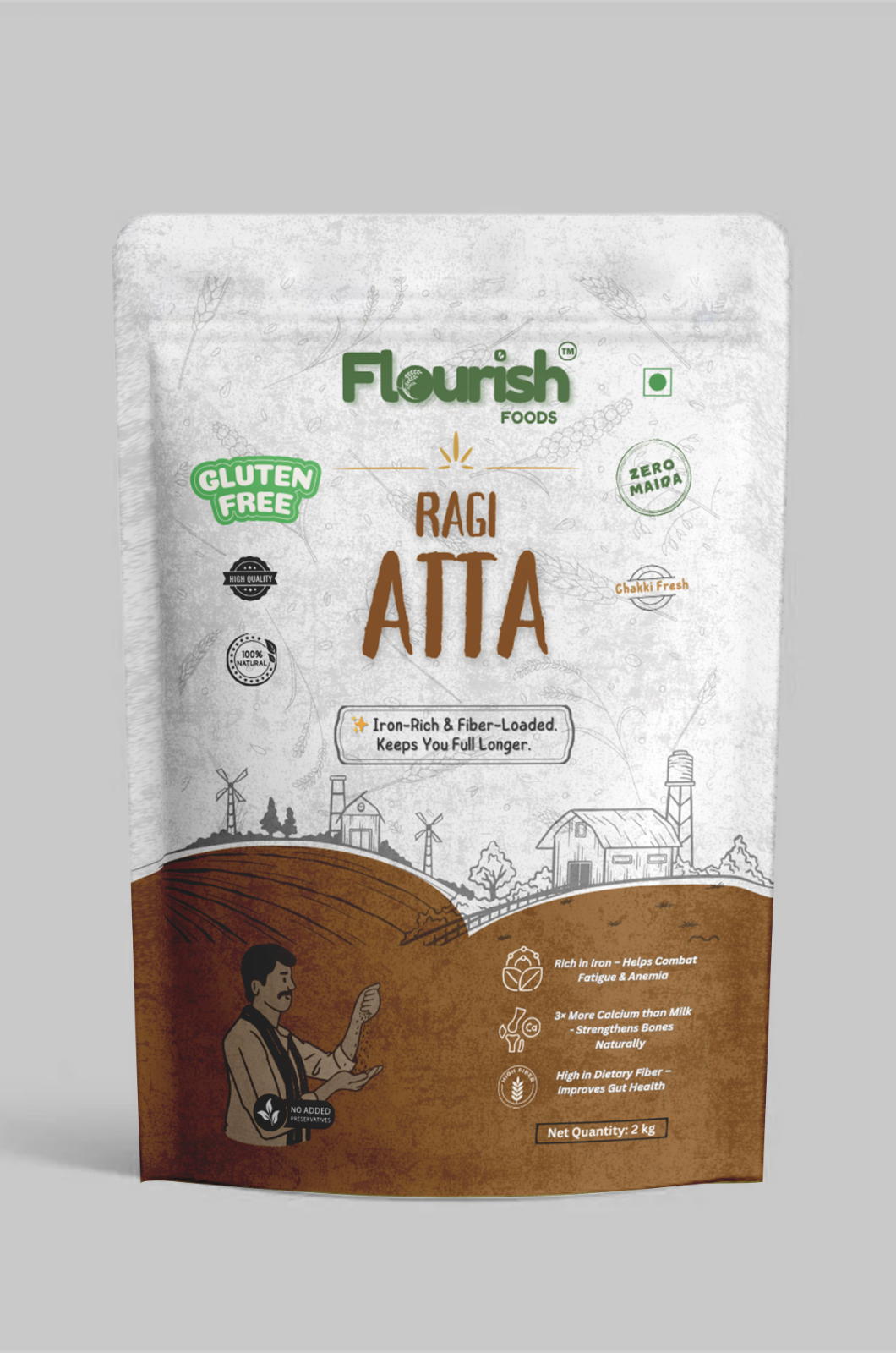 Ragi Finger Millet Atta (Gluten Free)