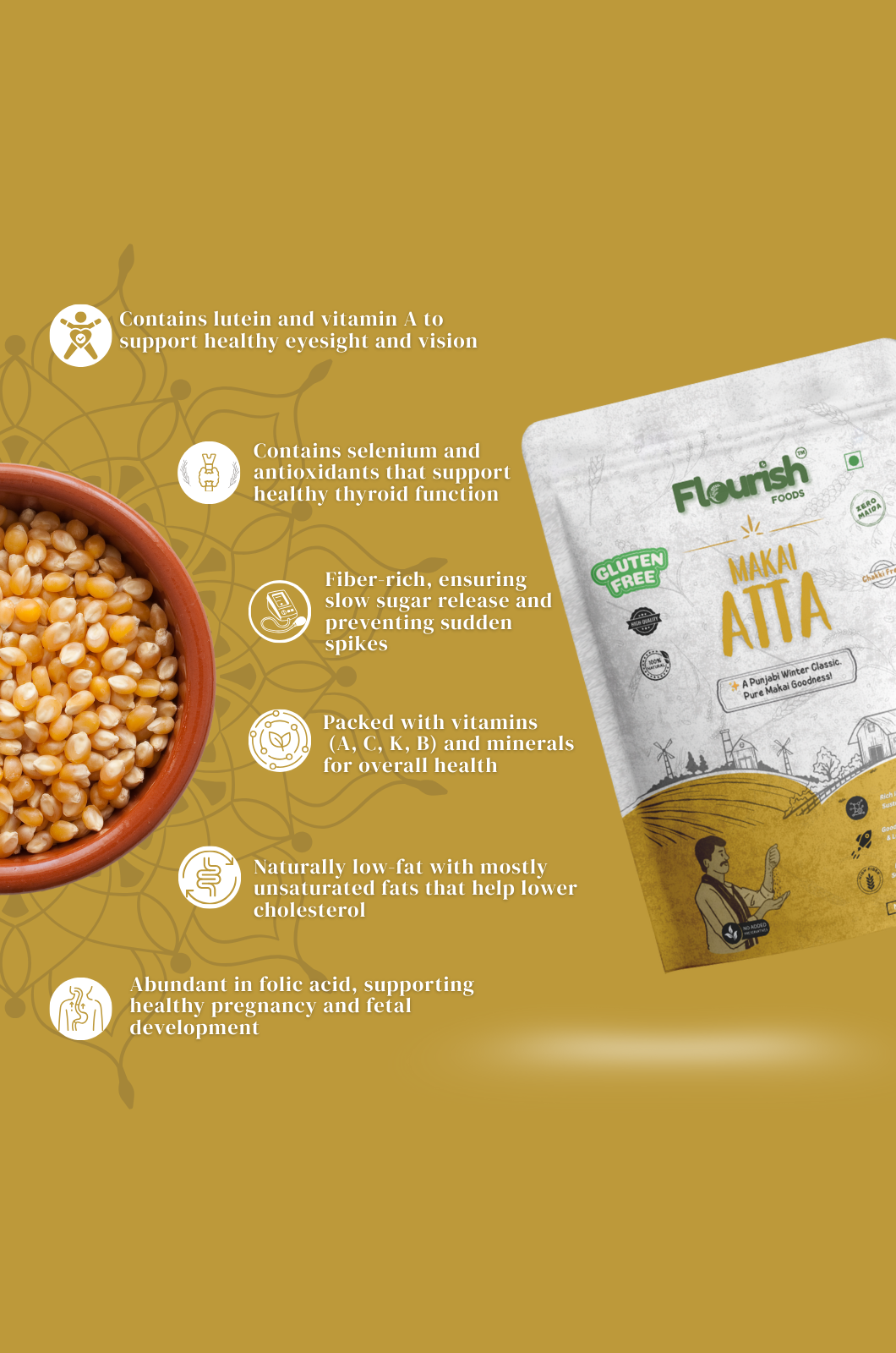 Makai Atta [Maize] – 100%  Gluten-Free