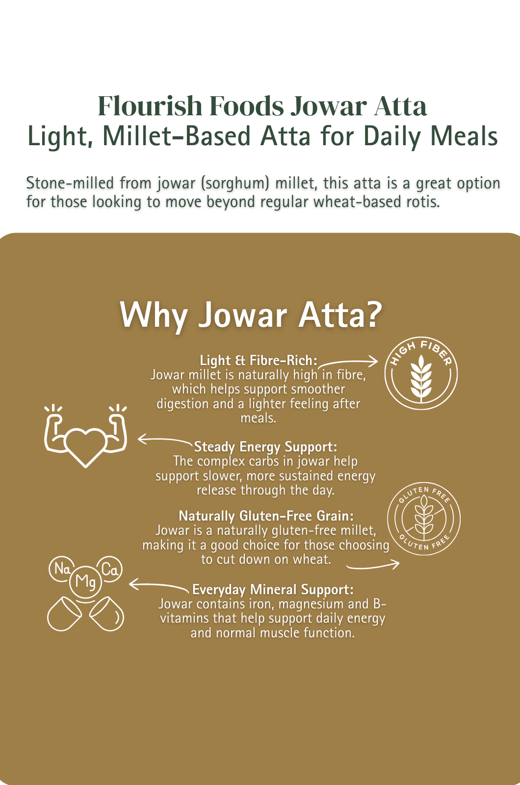 Jowar [Sorghum Millet] Atta – 100% Gluten-Free