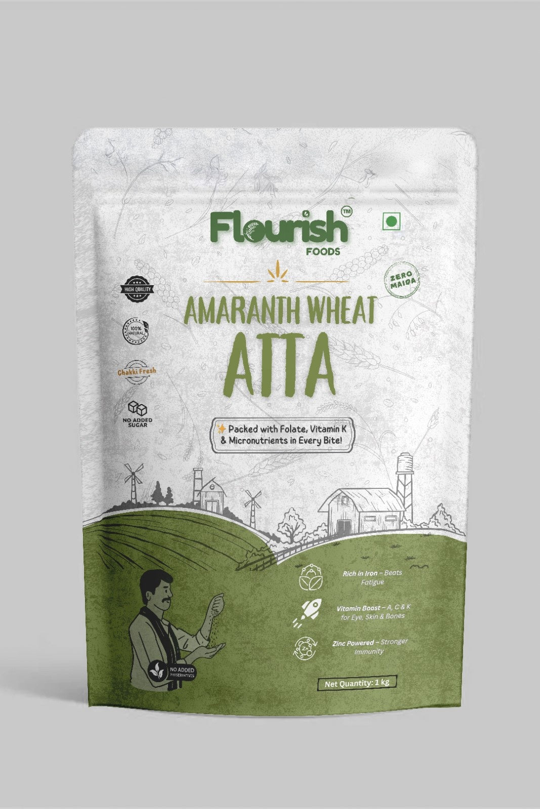 Amaranth Wheat Atta