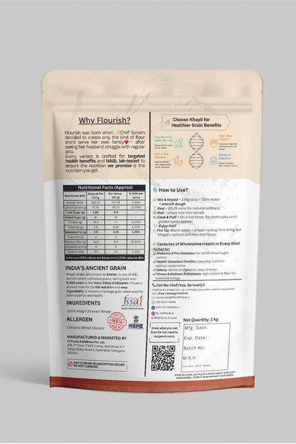 Khapli (Emmer) Wheat Atta
